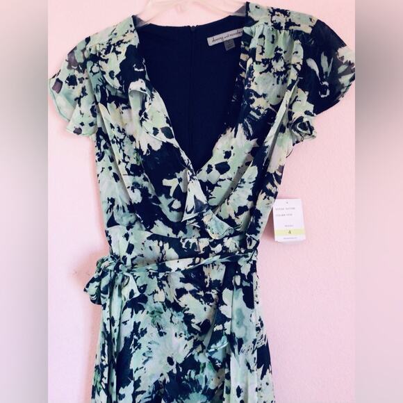 Danny and Nicole navy mint dress size 4 - Picture 3 of 5